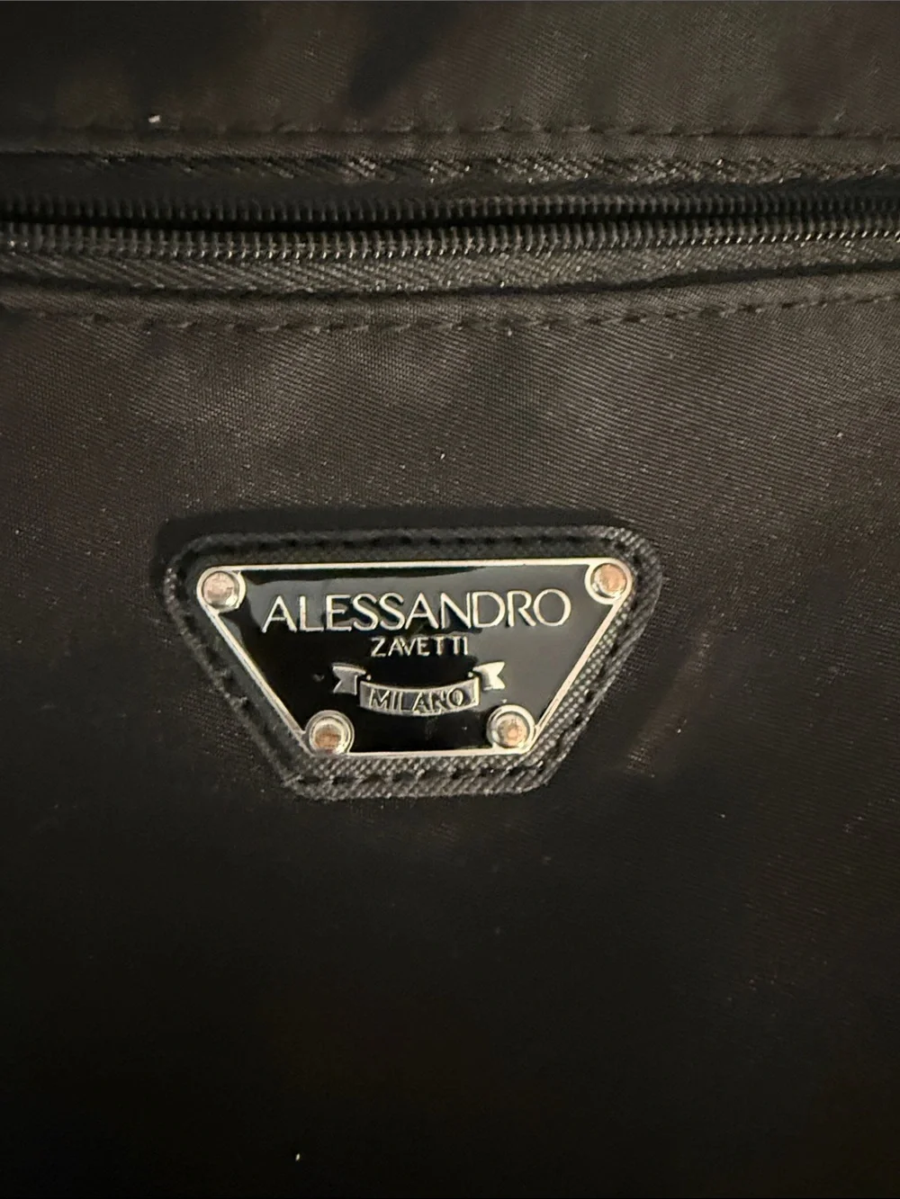 Black Nylon Crossbody Messenger Bag